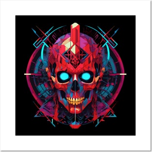 Cyberpunk Skull Posters and Art